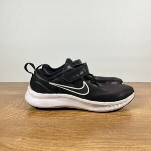 Nike Star Runner 3 Hook & Loop Black Slip On Trainer Sneakers Kid's Size US 1 Y